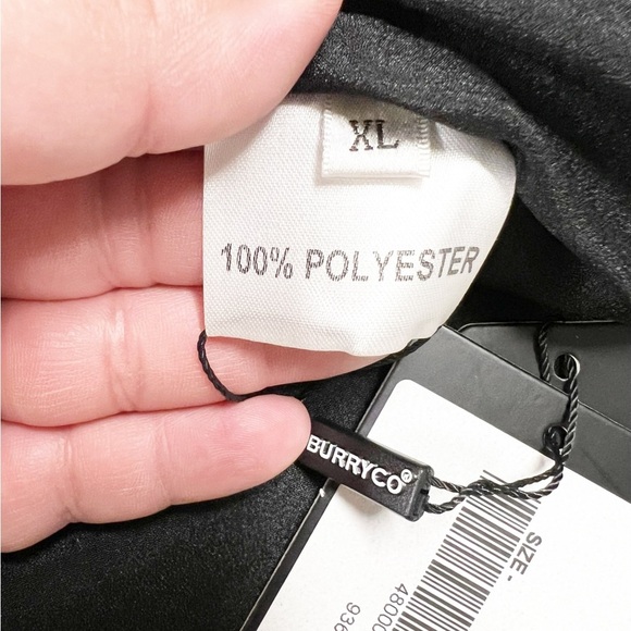 BURRYCO Womens Black Velvet Peter Pan Collar Embroidered Pocket A Line Dress - Picture 13 of 14